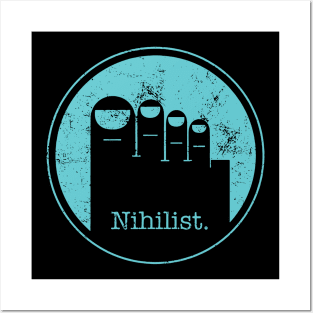 The Big Lebowski - Minimalist Nihilist Blue Posters and Art